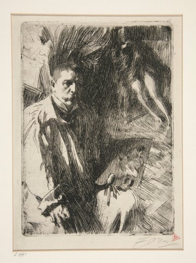 Önarckép II. modellel alkotó: Anders Leonard Zorn
