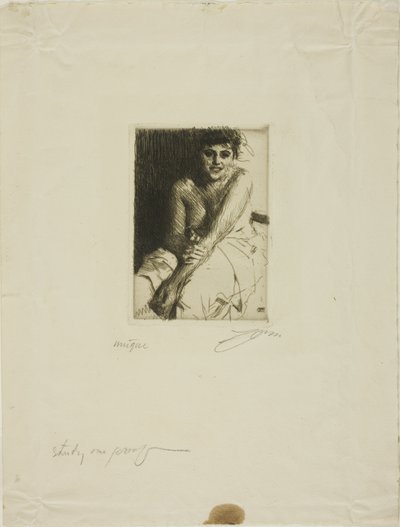 Ülő modell alkotó: Anders Leonard Zorn