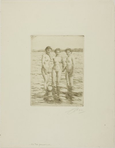 A három grácia alkotó: Anders Leonard Zorn