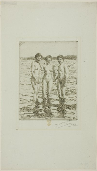 A három grácia alkotó: Anders Leonard Zorn