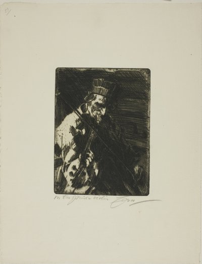 Falusi hegedűs alkotó: Anders Leonard Zorn