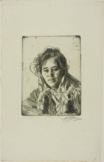 Fiatal lány Morából (Kråkberg Anna) alkotó: Anders Zorn