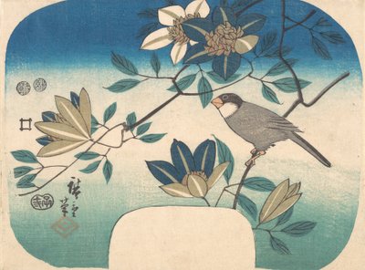 Clematis and Bird, 1852., 1852. alkotó: Ando Hiroshige