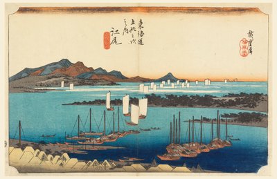 Ejiri, View Over Not Ohno Matsu-Bara, Tag Te Fifty-Three S Tachi Sounds Of Te Urban Degree Roa d (Urban Degree Goshuzan Tsugi) alkotó: Ando Hiroshige