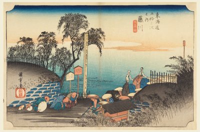 Fujikawa, ah p loa ch egy férfi, tagja te ötvenhárom S tachi hang s a te városi alsó d alkotó: Ando Hiroshige