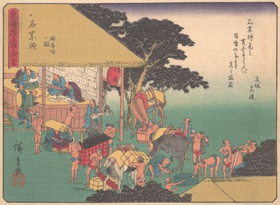 Ishiyakushi, a The Fifty-three Stations of the Tokaido Road, e... sorozatból, XX. század eleje. alkotó: Ando Hiroshige