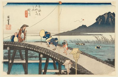 Kakegawa, Momo t Autumn, tag Te fifty-three S tachi sound of te urbane alsó d alkotó: Ando Hiroshige