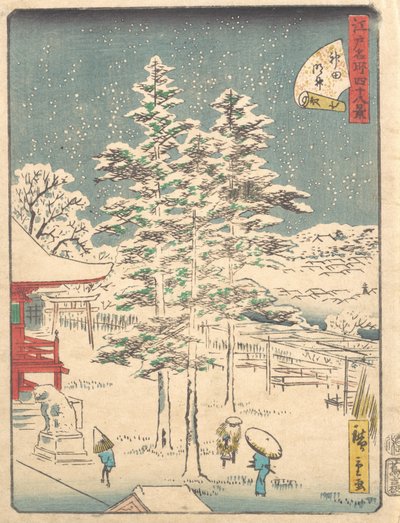 Kandai templom hó, 1861., 1861. alkotó: Ando Hiroshige