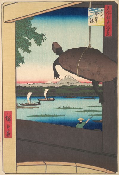 10 000 B jen, Fukagawa, 1858. , 1858. alkotó: Ando Hiroshige