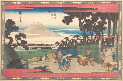 Meguro technika személy lejtő. alkotó: Ando Hiroshige