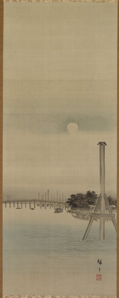 Éjszakai jelenet a Sumida folyón, 1800-as évek. alkotó: Ando Hiroshige