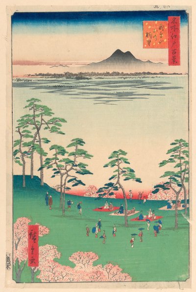 Északi kilátás az Askua-dombról (Askua-yama Kita no Chobo) A Száz sorozatból Edo híres kilátásai alkotó: Ando Hiroshige