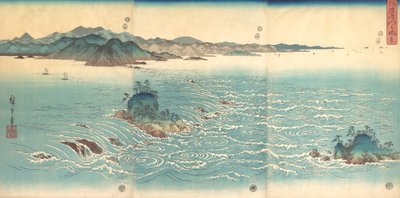 Rapids at Naruto, 1857., 1857. alkotó: Ando Hiroshige