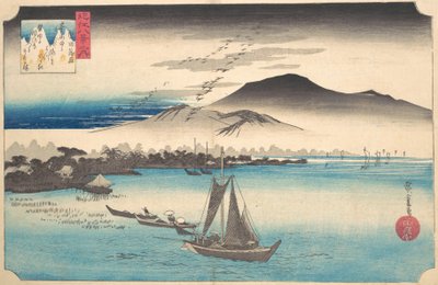 Visszatérő libák Katadán, K. 1832., K. 1832. alkotó: Ando Hiroshige
