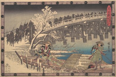 I. jelenet a Chushingura XI. felvonásában, kb. 1835., kb. 1835. alkotó: Ando Hiroshige