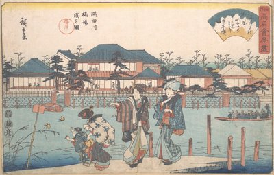A Sumida folyó átszeli a Shiba Yanagiya-t? 1835-42. , szúnyog. 1835-42. alkotó: Ando Hiroshige