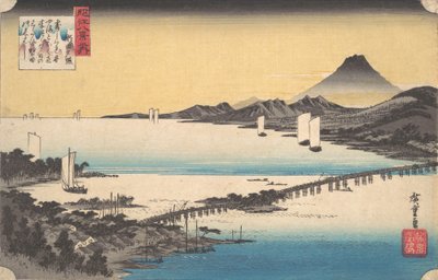 Naplemente Setán. alkotó: Ando Hiroshige