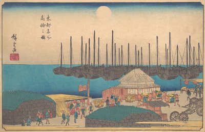 Takanawa rajza, ? 1841. , szúnyog. 1841. alkotó: Ando Hiroshige