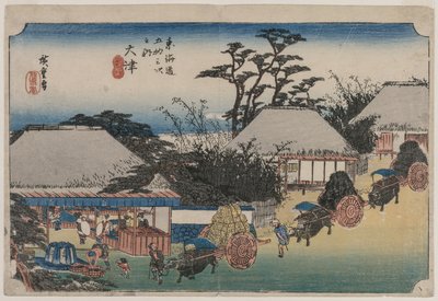 A Tokaido ötvenhárom állomása: Otsu, 1833-1834. alkotó: Ando Hiroshige