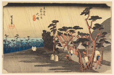 Tora vonala (Oiso és láger eső), tagja te ötvenhárom S tane s f te városiság alsó d (városi fok főhegy következő) alkotó: Ando Hiroshige
