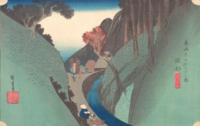 Üss és húzz Okabénél, 1834. , 1834. alkotó: Ando Hiroshige