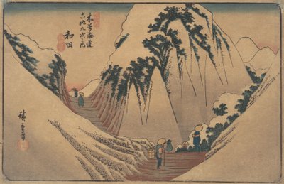 Wada állomás, kb. 1835., kb. 1835. alkotó: Ando Hiroshige