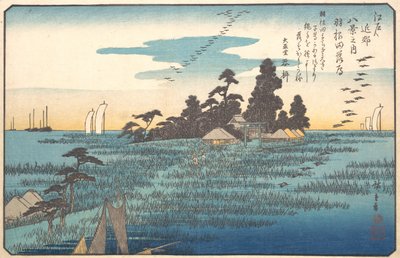 Vadludak Hanedában, 19. század. alkotó: Ando Hiroshige