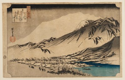Fatömbnyomat – Esti hó a Hira-hegyen, 1797-1858 alkotó: Ando Hiroshige