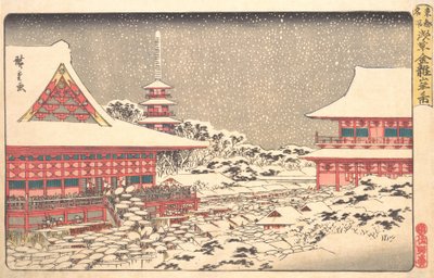 Év végi vásár a Kinryuzan templomban, kb. 1836., kb. 1836. alkotó: Ando Hiroshige