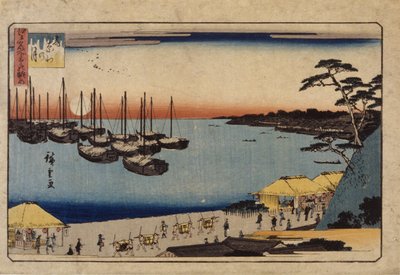 (Vitorlások a kikötőben) alkotó: Ando or Utagawa Hiroshige