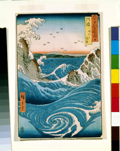 Awa (színes fatömbnyomat) alkotó: Ando or Utagawa Hiroshige