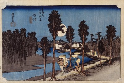 Alkonyatjelenet Numazuban, #13 (fatömbnyomat) alkotó: Ando or Utagawa Hiroshige