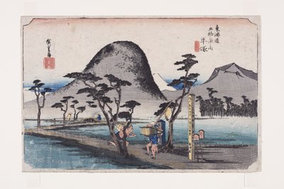 Hiratsuka: Nawate Roa d (Hiratsuka, Nawate Michi) alkotó: Ando or Utagawa Hiroshige