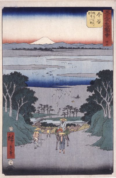 Kanaya (színes fatömbnyomat) alkotó: Ando or Utagawa Hiroshige
