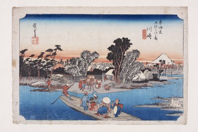 Kawasaki: Teroku g? Komp (Kawasaki, Roku g? Ibune) alkotó: Ando or Utagawa Hiroshige