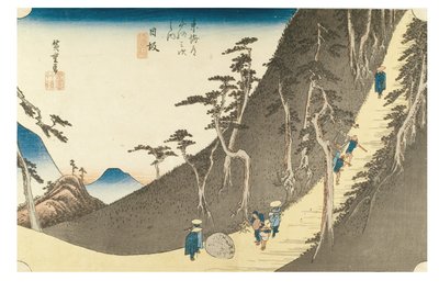 Nissaka: A Tokaido ötvenhárom állomása sorozatból, 1831-1834 körül (fametszet, papír) alkotó: Ando or Utagawa Hiroshige