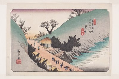 16. sz., Annaka (színes fatömbnyomat) alkotó: Ando or Utagawa Hiroshige