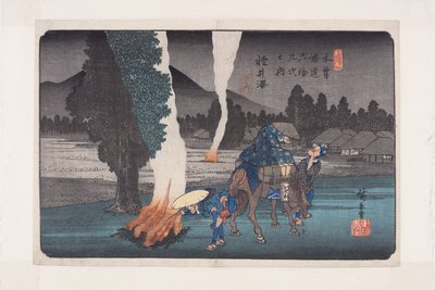 No. 19, Karuizawa (színes fatömbnyomat) alkotó: Ando or Utagawa Hiroshige
