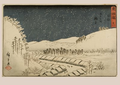 No. 21 Mariko, Edo-korszak, 1840 körül (fametszet, papír) alkotó: Ando or Utagawa Hiroshige