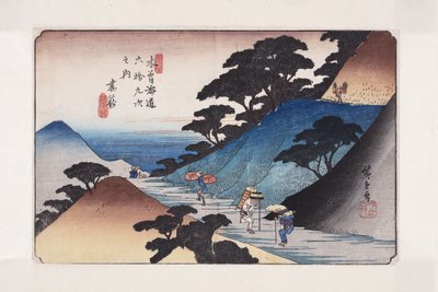 No. 43, Tsumagome (színes fatömbnyomat) alkotó: Ando or Utagawa Hiroshige