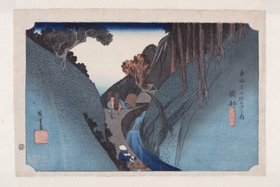Okabe: Utsumontai (Okabe, Utsu no Yama) alkotó: Ando or Utagawa Hiroshige
