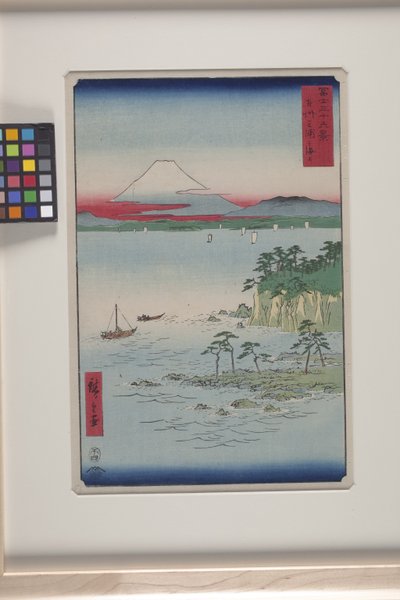 A tengeren Miura Sagami tartományban (S?sh? Miura No Kaij?) (színes fatömbnyomat) alkotó: Ando or Utagawa Hiroshige