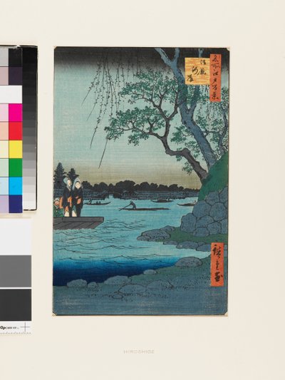 Onmaya folyó partja alkotó: Ando or Utagawa Hiroshige