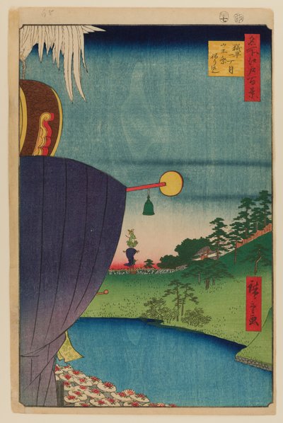 Sanno Fesztivál felvonulás a Kojimachi l-Chome-ban alkotó: Ando or Utagawa Hiroshige