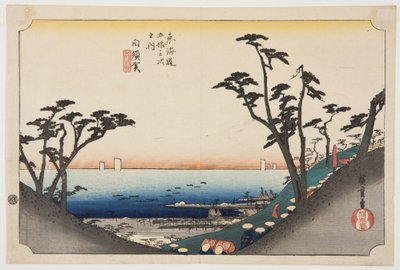 Shirasuka: ゔ ゔ w of Shiomizaka (Shirasuka, Shiomizakazu) alkotó: Ando or Utagawa Hiroshige