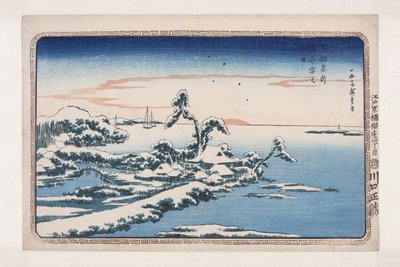 Havazás szilveszter napján Susakiban (Susaki yuki no hatsuhi) (színes fatömbnyomat) alkotó: Ando or Utagawa Hiroshige