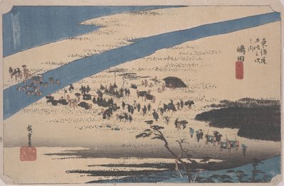 A te hey ri ver suruga verziója alkotó: Ando or Utagawa Hiroshige