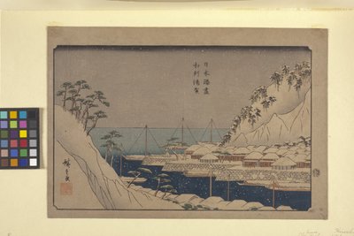 Uraga Japán kikötőiből alkotó: Ando or Utagawa Hiroshige