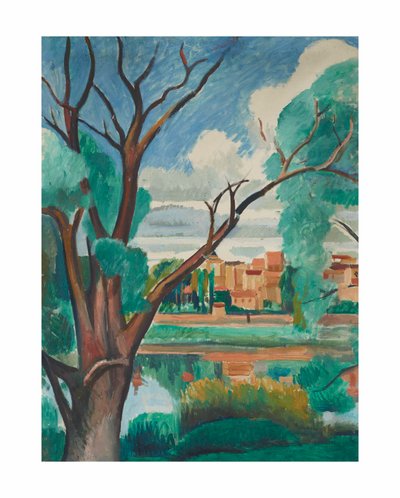 A Szajna partja Carrières-sur-Seine-nél alkotó: Andre Derain