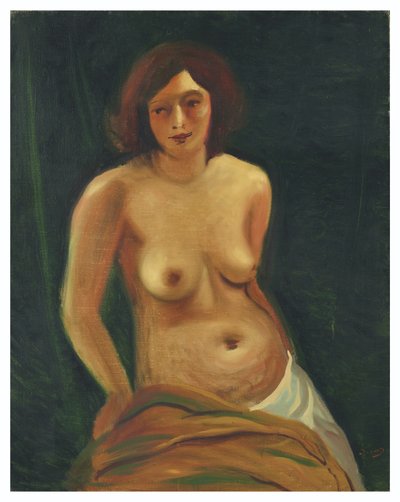 Ülő, topless nő mellszobra alkotó: Andre Derain